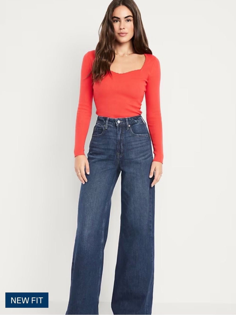 wild fable High-Rise Wide Leg Jeans in Dark Blue